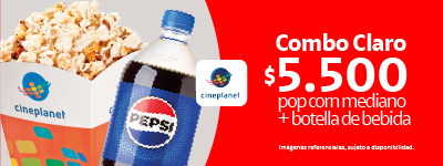Cineplanet — Combo por $5.500